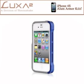 Luxa2 LHA0074-A iPhone Alum Armor Aluminyum Mavi Gümüş Kılıf