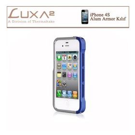 Luxa2 LHA0074-A iPhone Alum Armor Aluminyum Mavi Gümüş Kılıf
