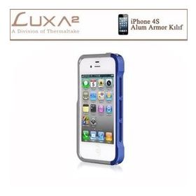 Luxa2 LHA0074-A iPhone Alum Armor Aluminyum Mavi Gümüş Kılıf