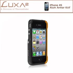 Luxa2 LHA0074 iPhone Alum Armor Aluminyum Siyah Altın Kılıf