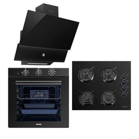 Luxell A68-SF3 - OC88 - DA88 3'lü Siyah Ankastre Set