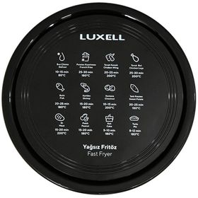 Luxell FC5132 Fast Fryer 5.5 lt XL Black Silver Airfryer