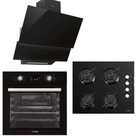 Luxell L Opall DA-835-40 TAHDF-B66-SGF3 3'lü Siyah Ankastre Set