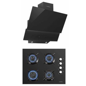 Luxell LX-40 Tahdf Siyah Ocak - DA6-835 Siyah Davlumbaz 2'li Ankastre Set