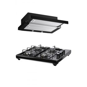 Luxell LX-420F Siyah Aspiratörlü Set Üstü Ocak