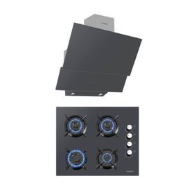 Luxell LX40TAHDF + LX735 Siyah Ankastre Set