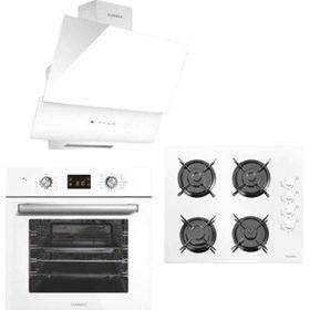 Luxell Opal DA-835-40 TAHDF-B66-SGF3 Beyaz 3'lü Ankastre Set
