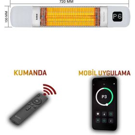 Luxeva Smarty-WL Mini Beyaz 1200 W Duvar Tipi Elektrikli Isıtıcı