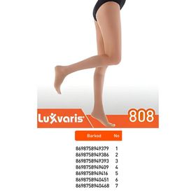 Luxor Dizaltı Burnu Açık Orta Basınç 808 NO:6-XXL Varis Çorabı