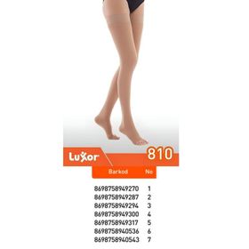 Luxor No 5 810 CCL2 Orta Basınçlı Dizüstü Burnu Açık Ten Rengi Varis Çorabı