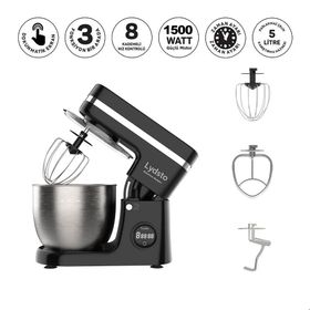 Lydsto Kitchen Helper Siyah 1500 W 5 lt 8 Kademe Dokunmatik Dijital Ekran Stand Mikser Hamur Yoğurma Makinesi