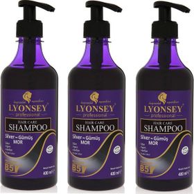 Lyonsey 3x500 ml Silver Gümüş Mor Şampuan