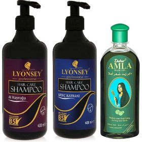 Lyonsey At Kuyruğu 400 ml Şampuanı+Dabur Amla 200 ml Saç Bakım Yağı+Ardıç Katranı 400 ml Şampuan