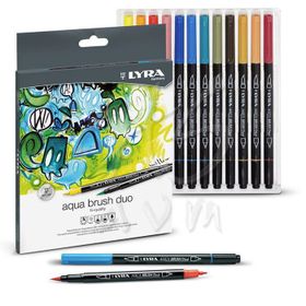 Lyra 215580 12 Renk Aqua Brush Duo Çift Uçlu Çizim Kalemi