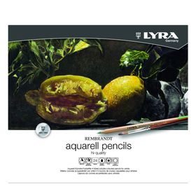Lyra Rembrandt Acquarell Kuru-Sulu Boya Kalemi 24'lü Metal Kutu