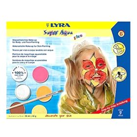 Lyra Süper Aqua Plus Fırçalı 6 Renk Tablet Yüz Boyası
