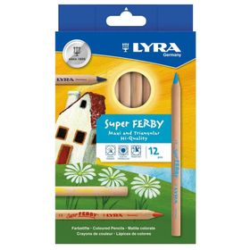 Lyra Super Ferby Maxi&Triangular 12 Renk'li Kuru Boya Kalemi