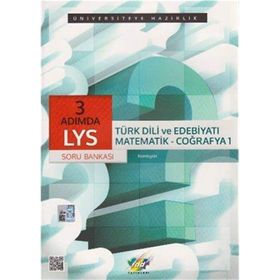 LYS 3 Adımda Türk Dili ve Edebiyatı-Matematik-Coğrafya 1 Soru Bankası - Fdd Yayincilik