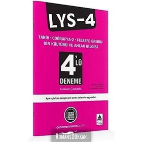 LYS - 4 - Tarih, Çoğrafya 2, Felsefe Grubu, Din Kültürü ve Ahlak Bilgisi 4’lü Deneme - İbrahim Kaygusuz Adile Dokak