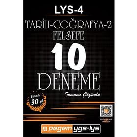 LYS - 4 Tarih - Coğrafya 2 - Felsefe Tamamı Çözümlü 10 Deneme - kollektif