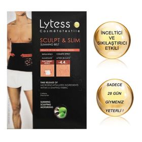 Lytess Men Sculpt-Slim Slimming Belt Black Noir İnceltici ve Sıkılaştırıcı Etkili Erkek Korse L-XL
