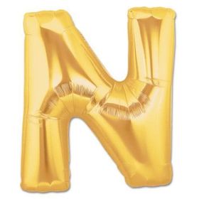 M Harf Altın Renk 100 cm Folyo Balon