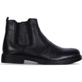 M.P 242-4508MR Deri Bağsız Kışlık Siyah Erkek Bot