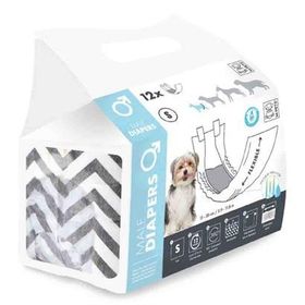 M-Pets 12 Adet Erkek Köpekler için Külot Çiş Pedi
