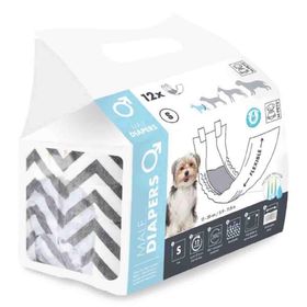 M-Pets 12 Adet Erkek Köpekler için Külot Çiş Pedi