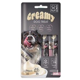 M-Pets 4x15 gr Creamy Morina Balığı Sığır Etli Ek Besin ve Köpek Ödülü