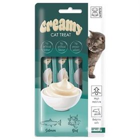 M-Pets 4x15 gr Somon Balıklı ve Biftekli Sıvı Kedi Ödülü