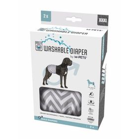 M-Pets 73.6x86.3 cm 2'li XXXL Erkek Köpekler İçin Yıkanabilir Külot Bez