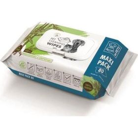 M-PETS 80'li Bamboo Kedi Köpekler için Temizlik Mendili