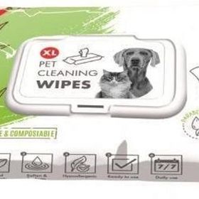 M-Pets Bamboo XL 30'lu Kediler Köpekler için Temizleme Mendili