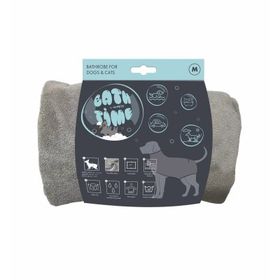 M-Pets Bath Time Mikrofiber 44–61 cm M Köpek Bornozu