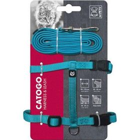 M-Pets Catogo 90-170 cm Mavi Kedi Göğüs Tasması Seti