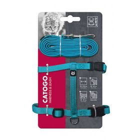 M-Pets Catogo 90-170 cm Mavi Kedi Göğüs Tasması Seti