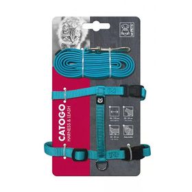 M-Pets Catogo 90-170 cm Mavi Kedi Göğüs Tasması Seti