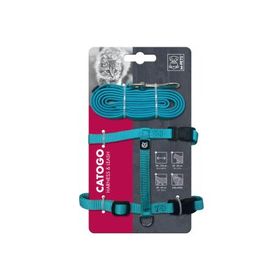 M-Pets Catogo 90-170 cm Mavi Kedi Göğüs Tasması Seti