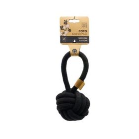 M-Pets Çekmeli Örgü Top 11x11x17 cm Siyah Köpek Oyuncağı