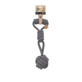 M-Pets Çekmeli Örgü Top 36x9 cm Gri Köpek Oyuncağı