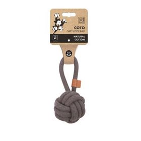 M-Pets Çekmeli Örgü Top 8 cm Gri Köpek Oyuncağı