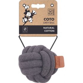 M-Pets Coto Grey Ball 9.50 cm Örgü Top Köpekler İçin Oyuncak