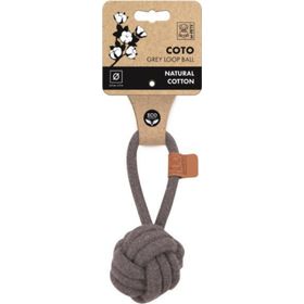 M-Pets Coto Grey Loop Ball 6.50 cm Çekmeli Örgü Top Köpekler İçin Oyuncak