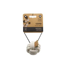 M-Pets Coto White Ball 6.5 cm Örgü Top Köpek Oyuncağı