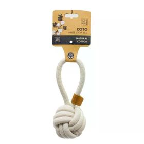 M-Pets Coto White Loop Ball 6.5 cm Örgü Halka Köpek Oyuncağı