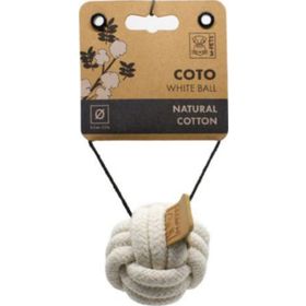 M-Pets Coto White Loop Ball 6.50 cm Örgü Top Köpekler İçin Oyuncak