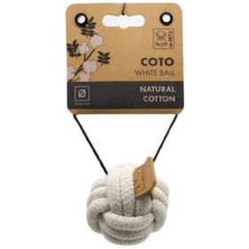 M-Pets Coto White Loop Ball 6.50 cm Örgü Top Köpekler İçin Oyuncak