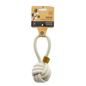 M-Pets Coto White Loop Ball 8 cm Örgü Top Köpek Oyuncağı