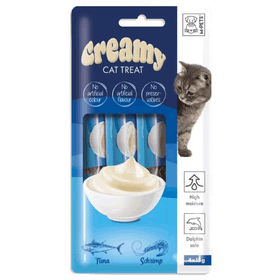 M-Pets Creamy 4x15 gr Ton Balıklı Karidesli Kedi Ödülü